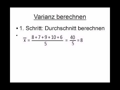 Varianz Beispiel Video - YouTube