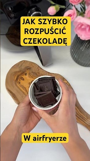 How to quickly melt chocolate in an airfryer? 🍫 simple trick #viral #airfryer #chocolate