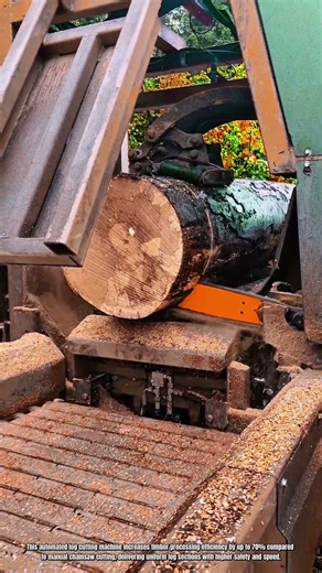 Best Innovation Forestry Machine: How to Cut Large Logs with Automated Saw System