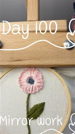 Shisha work and mirror work using pistol knot embroidery stitch #embroidery #tutorial #mirrorwork