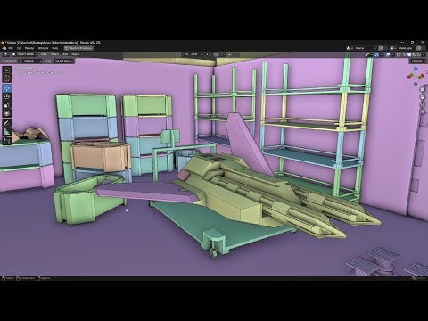 Blender 3D spaceship project – Two new military-oriented systems – First two levels completed