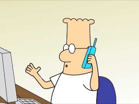 Dilbert: Tech Support Call and Time Management