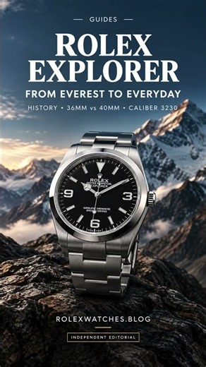 Rolex Explorer: From Everest to Everyday — History, 36mm vs 40mm & Caliber 3230