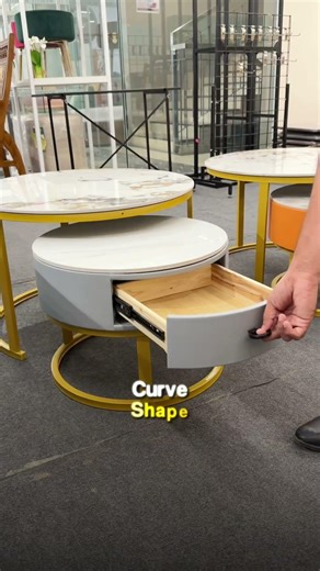 Luxury Double Top Coffee Table with Storage | Artificial Marble Top | Furniture Design | Fayiz Roomy