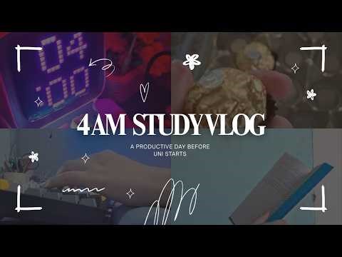 waking up at 4AM to study 🌅 | realistic study vlog