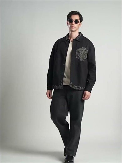 Premium Black Oversized Graphic Shirt | Men's Streetwear Fashion 2026 🔥