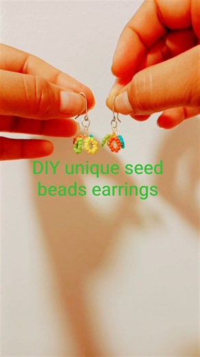 DIY unique seed beads earrings| handmade jewellery #diy #earrings #shorts