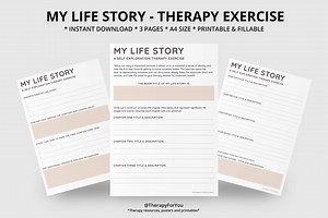 Life Story Narrative Therapy Printable Interactive Worksheet Journal Inserts Planner Notebook Self Help Mental Health Counseling Aid CBT DBT - Etsy