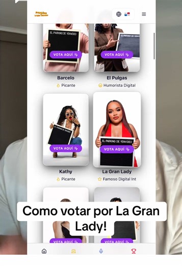 Cómo votar por La Gran Lady en El Parking de Yen