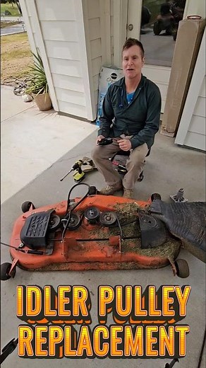 Riding Mower Idler Pulley Replacement #Husqvarna #ridingmowerrepair #mowerrepair #mowermaintenance