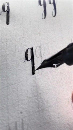 Copperplate practice: letter pair qg