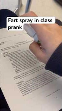 Fart spray in class prank