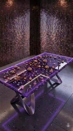 Purple Floral Epoxy Table Transformation 🌸🎨 | Dried & Fresh Flower Resin Art | Satisfying DIY ASMR