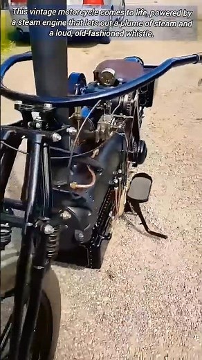 Vintage Steam Engine powered motorcycle.