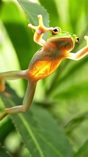 🐸Glass Frog Facts That Will Shock You 🐸 | The Transparent Frog Is Real! #fact #animal #short #viral