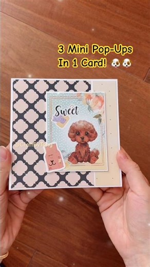 3 Mini Pop-Ups Inside This Cute Card 🐶
