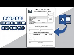 How to Create Examination Admission Form in Microsoft word 2019 || How to Create Form in word