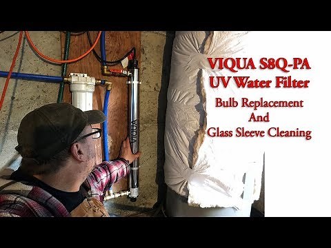 VIQUA S8Q-PA UV Water Filter Bulb Replacement And Glass Sleeve Cleaning