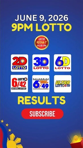 Recap: 9PM Lotto Result Today June 9, 2026 PCSO | 6/58 6/49 6/42