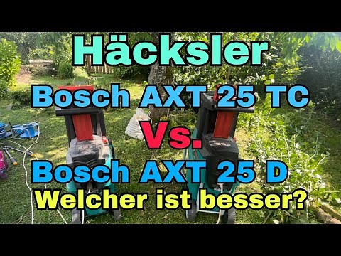 Quiet shredder Bosch Axt 25 tc vs. Bosch Axt 25 D shredder garden shredder
