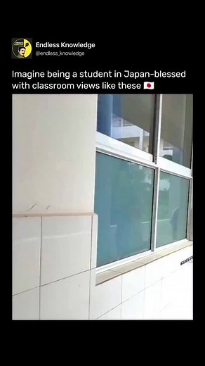 Endless Knowledge - Facts & News | Imagine being a student in Japan, beginning your day with stunning views—snow-capped mountains, cherry blossoms in full bloom, or vibrant... | Instagram