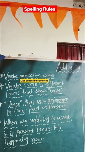 spelling Rules/what is Verb?/Adding - ing in the verb which rules are followed #englishgrammar
