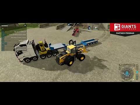 FS22 MCE map v5 | Produce and sell OSB, boardpallets, etc on top of building with Liebherr Crane.