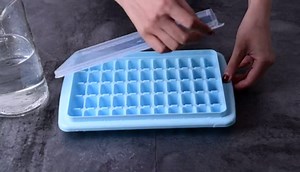 Ice Cube Tray with Lid and Bin for Freezer, Easy Release 55 Nugget Ice Tray with Cover, Storage Container, Scoop. Perfect Small Ice Cube Maker Tray & Mold. Flexable Durable Plastic, BPA Free
