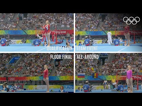 All Nastia Liukin 🇺🇸2008 floor routines at the same time!