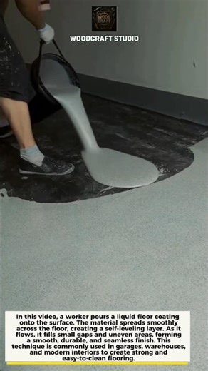 Self LevelingFloor Coating Pouring Process Satisfying Epoxy Flooring #construction #flooring #epoxy