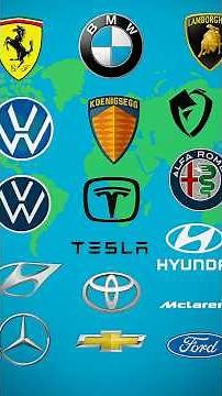 Car Brands From Different Countries 🌍 | Famous Car Logos & Origins #Shorts
