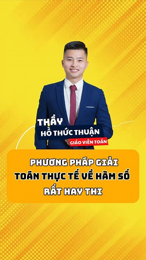 [ĐỀ THPT Trần Nguyên Hãn 2025] ĐÚNG SAI TOÁN THỰC TẾ VỀ HÀM SỐ THẢ TYM, S.H.A.R.E & C.M.T ĐỂ LƯU VIDEO LẠI NHA CÁC EM!! #onthithptqg #2k8 #toan12 #tracnghiemdungsai | Thầy Hồ Thức Thuận - Luyện Thi Đại Học Toán 10,11,12