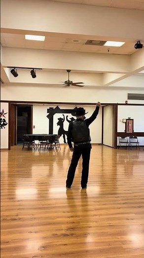 The Hustle, walkthrough line dance from the 70’s #disco #cowboy #70s #70smusic #linedance