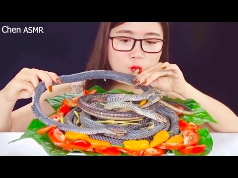 Chinese Girl Eating Snake | Exotic Food Experience