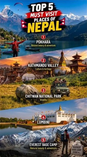 Nepal Travel Guide 2026 | Top 5 Amazing Places to Visit #explorenepal #nepaltourismboard