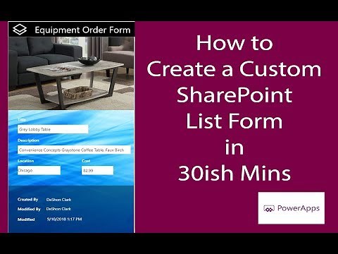 PA: 1 of 5 | Customizing List Forms in SharePoint - PowerApps Tutorial for Beginners