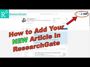 How to Upload Published PDF on ResearchGate