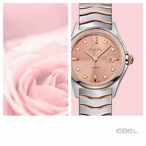 Delicate and infinite curves, the new Pink EBEL Wave Lady. www.ebel.com | EBEL