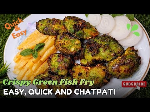 Green Fish Fry with Raw Mango | Crispy Spicy Fish Fry | Unique Fish Recipe