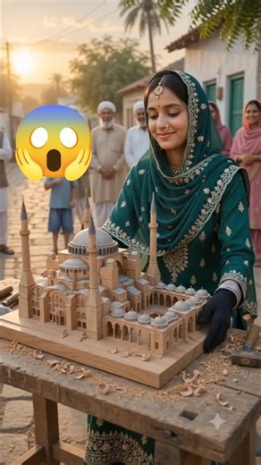 Little Girl Accidentally Broke the Handmade Hagia Sophia! 😢🕌🪵 #islamicarchitecture