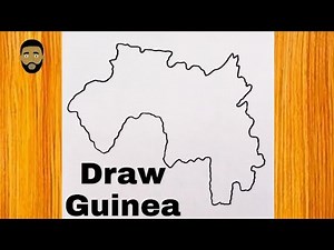 How To Draw Map Of Guinea Step by step