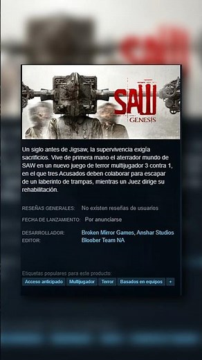 ¡Filtran SAW GENESIS! ¿El fin de SAW en DBD? #SawGenesis, #SawElJuegoDelMiedo #TerrorAsimetrico