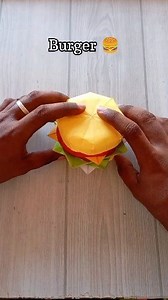 612K views · 10K reactions | Look like a real burger origami folding|how to make a paper burger step by step folding #diy #diyproject #handmade #handmadedecor | Kishore | Facebook