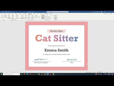 Create Certificates using Mail Merge and Adobe to Extract to individual files