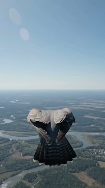 CreatureCam: The World's Fastest Animal in a Vertical Dive (Peregrine Falcon POV). #FalconPOV