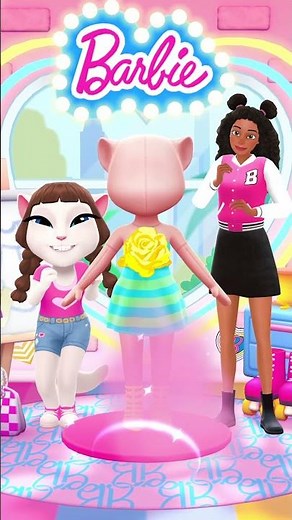 Back with Barbie & Barbie 💗✨ #MyTalkingAngela2 #Barbie #StyleStudio