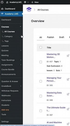 How to Organize Courses with Categories and Tags in Academy LMS