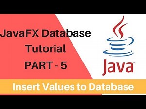 JavaFX Database Operations - Part 5 - Designing the Frame and Inserting values to DB