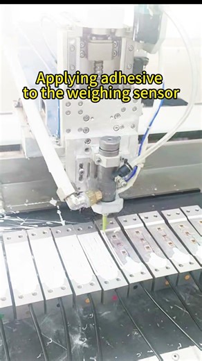 critical bonding process in load cell manufacturing! #LoadCell #SensorManufacturing