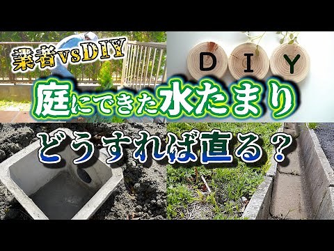 庭の水たまりはこれが原因 水はけを改善する方法【お庭解説】